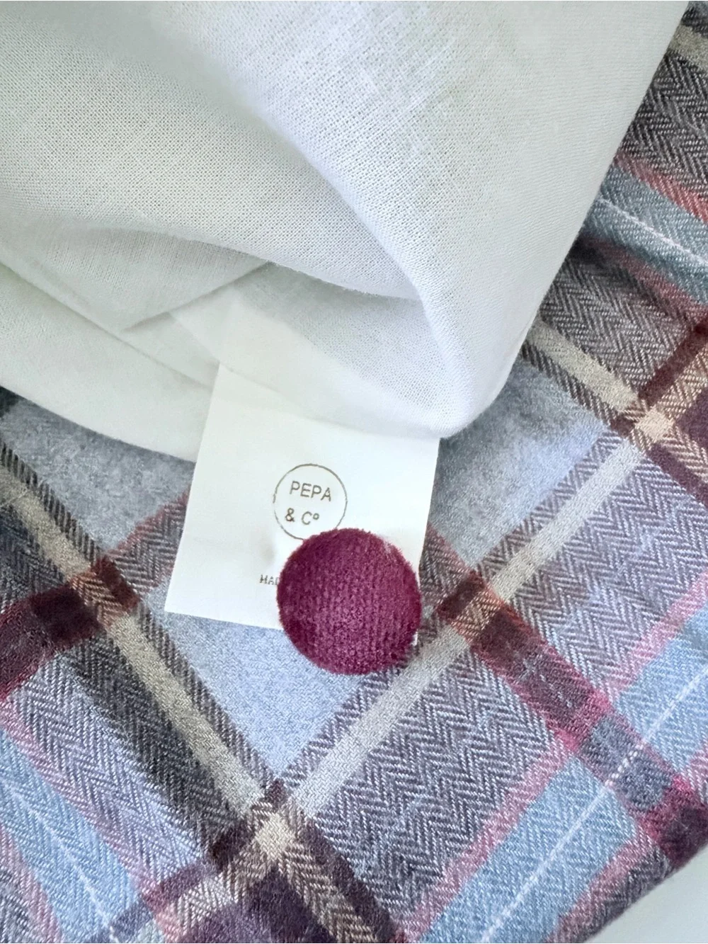 Pepa London Girls Plaid Pleated Skirt with Burgundy Accents Sz 8